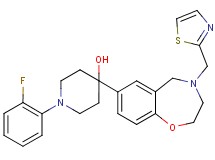 1-(2-fluorophenyl)-4-[4-(1,3-thiazol-2-ylmethyl)-2,3,4,5-tetrahydro-1,4-benzoxazepin-7-yl]-4-piperidinol