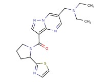 N-ethyl-N-[(3-{[2-(1,3-thiazol-2-yl)pyrrolidin-1-yl]carbonyl}pyrazolo[1,5-a]pyrimidin-6-yl)methyl]ethanamine