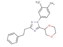 1-(3,4-dimethylphenyl)-5-(1,4-dioxan-2-yl)-3-(2-phenylethyl)-1H-1,2,4-triazole