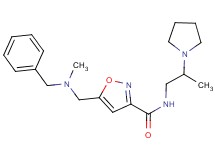 5-{[benzyl(methyl)amino]methyl}-N-(2-pyrrolidin-1-ylpropyl)isoxazole-3-carboxamide
