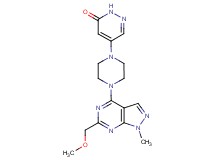 5-{4-[6-(methoxymethyl)-1-methyl-1H-pyrazolo[3,4-d]pyrimidin-4-yl]-1-piperazinyl}-3(2H)-pyridazinone