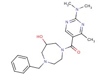 1-benzyl-4-{[2-(dimethylamino)-4-methyl-5-pyrimidinyl]carbonyl}-1,4-diazepan-6-ol