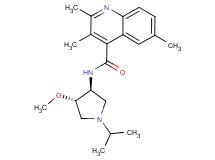 N-[(3S*,4S*)-1-isopropyl-4-methoxy-3-pyrrolidinyl]-2,3,6-trimethyl-4-quinolinecarboxamide