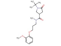 1-tert-butyl-N-[3-(2-methoxyphenoxy)propyl]-N-methyl-5-oxo-3-pyrrolidinecarboxamide