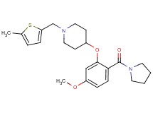 4-[5-methoxy-2-(1-pyrrolidinylcarbonyl)phenoxy]-1-[(5-methyl-2-thienyl)methyl]piperidine