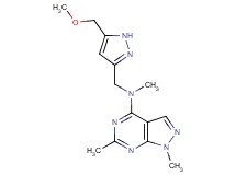 N-{[5-(methoxymethyl)-1H-pyrazol-3-yl]methyl}-N,1,6-trimethyl-1H-pyrazolo[3,4-d]pyrimidin-4-amine