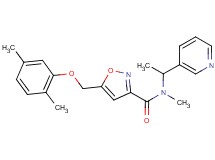 5-[(2,5-dimethylphenoxy)methyl]-N-methyl-N-(1-pyridin-3-ylethyl)isoxazole-3-carboxamide