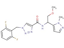 1-(2,6-difluorobenzyl)-N-[2-methoxy-1-(1-methyl-1H-pyrazol-5-yl)ethyl]-1H-1,2,3-triazole-4-carboxamide