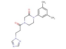 1-(3,5-dimethylphenyl)-4-[3-(1H-1,2,4-triazol-1-yl)propanoyl]-2-piperazinone