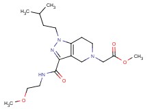 methyl [3-{[(2-methoxyethyl)amino]carbonyl}-1-(3-methylbutyl)-1,4,6,7-tetrahydro-5H-pyrazolo[4,3-c]pyridin-5-yl]acetate