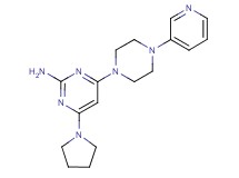 4-[4-(3-pyridinyl)-1-piperazinyl]-6-(1-pyrrolidinyl)-2-pyrimidinamine