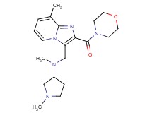 N,1-dimethyl-N-{[8-methyl-2-(morpholin-4-ylcarbonyl)imidazo[1,2-a]pyridin-3-yl]methyl}pyrrolidin-3-amine