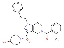 1-{[5-(2-methylbenzoyl)-1-(2-phenylethyl)-4,5,6,7-tetrahydro-1H-pyrazolo[4,3-c]pyridin-3-yl]carbonyl}-4-piperidinol