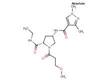 (4S)-4-{[(1,3-dimethyl-1H-pyrazol-4-yl)carbonyl]amino}-N-ethyl-1-(3-methoxypropanoyl)-L-prolinamide