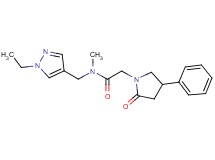 N-[(1-ethyl-1H-pyrazol-4-yl)methyl]-N-methyl-2-(2-oxo-4-phenylpyrrolidin-1-yl)acetamide