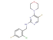 N-(2-chloro-4-fluorobenzyl)-5-fluoro-4-morpholin-4-ylpyrimidin-2-amine