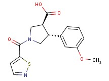 (3S*,4R*)-1-(isothiazol-5-ylcarbonyl)-4-(3-methoxyphenyl)pyrrolidine-3-carboxylic acid