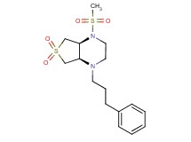 (4aR*,7aS*)-1-(methylsulfonyl)-4-(3-phenylpropyl)octahydrothieno[3,4-b]pyrazine 6,6-dioxide