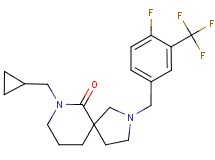 7-(cyclopropylmethyl)-2-[4-fluoro-3-(trifluoromethyl)benzyl]-2,7-diazaspiro[4.5]decan-6-one