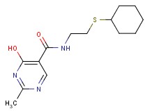 N-[2-(cyclohexylthio)ethyl]-4-hydroxy-2-methylpyrimidine-5-carboxamide