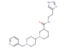 N-[2-(1H-imidazol-4-yl)ethyl]-1'-(pyridin-3-ylmethyl)-1,4'-bipiperidine-3-carboxamide