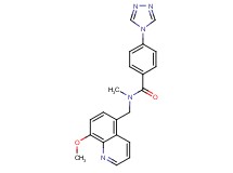 N-[(8-methoxyquinolin-5-yl)methyl]-N-methyl-4-(4H-1,2,4-triazol-4-yl)benzamide