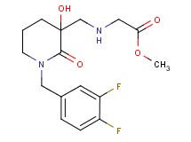 methyl N-{[1-(3,4-difluorobenzyl)-3-hydroxy-2-oxo-3-piperidinyl]methyl}glycinate