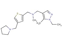 1-(1-ethyl-5-methyl-1H-pyrazol-4-yl)-N-methyl-N-{[4-(pyrrolidin-1-ylmethyl)-2-thienyl]methyl}methanamine