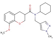 N-cyclohexyl-8-methoxy-N-[(1-methyl-1H-pyrazol-4-yl)methyl]chromane-3-carboxamide