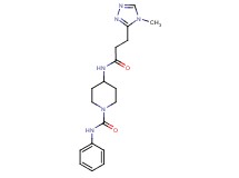 4-{[3-(4-methyl-4H-1,2,4-triazol-3-yl)propanoyl]amino}-N-phenylpiperidine-1-carboxamide