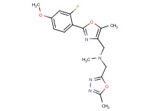 1-[2-(2-fluoro-4-methoxyphenyl)-5-methyl-1,3-oxazol-4-yl]-N-methyl-N-[(5-methyl-1,3,4-oxadiazol-2-yl)methyl]methanamine