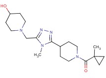 1-[(4-methyl-5-{1-[(1-methylcyclopropyl)carbonyl]piperidin-4-yl}-4H-1,2,4-triazol-3-yl)methyl]piperidin-4-ol
