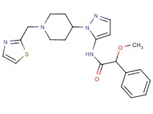 2-methoxy-2-phenyl-N-{1-[1-(1,3-thiazol-2-ylmethyl)-4-piperidinyl]-1H-pyrazol-5-yl}acetamide
