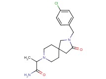 2-[2-(4-chlorobenzyl)-3-oxo-2,8-diazaspiro[4.5]dec-8-yl]propanamide
