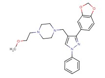 1-{[3-(1,3-benzodioxol-5-yl)-1-phenyl-1H-pyrazol-4-yl]methyl}-4-(2-methoxyethyl)piperazine