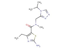 2-amino-4-ethyl-N-[(4-isopropyl-4H-1,2,4-triazol-3-yl)methyl]-N-methyl-1,3-thiazole-5-carboxamide