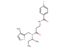 N-(3-{sec-butyl[(3-methyl-2-thienyl)methyl]amino}-3-oxopropyl)-4-fluorobenzamide