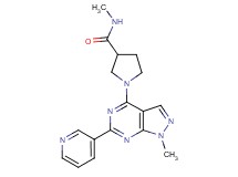 N-methyl-1-[1-methyl-6-(3-pyridinyl)-1H-pyrazolo[3,4-d]pyrimidin-4-yl]-3-pyrrolidinecarboxamide