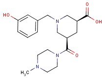 (3S*,5R*)-1-(3-hydroxybenzyl)-5-[(4-methyl-1-piperazinyl)carbonyl]-3-piperidinecarboxylic acid
