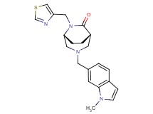 (1S*,5R*)-3-[(1-methyl-1H-indol-6-yl)methyl]-6-(1,3-thiazol-4-ylmethyl)-3,6-diazabicyclo[3.2.2]nonan-7-one