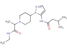 N-(1-{1-[2-(ethylamino)-1-methyl-2-oxoethyl]piperidin-4-yl}-1H-pyrazol-5-yl)-3-methylbutanamide