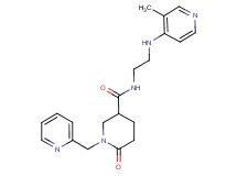 N-{2-[(3-methyl-4-pyridinyl)amino]ethyl}-6-oxo-1-(2-pyridinylmethyl)-3-piperidinecarboxamide