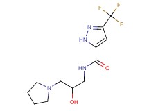 N-(2-hydroxy-3-pyrrolidin-1-ylpropyl)-3-(trifluoromethyl)-1H-pyrazole-5-carboxamide