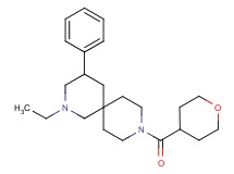 2-ethyl-4-phenyl-9-(tetrahydro-2H-pyran-4-ylcarbonyl)-2,9-diazaspiro[5.5]undecane