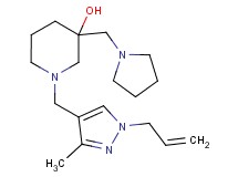 1-[(1-allyl-3-methyl-1H-pyrazol-4-yl)methyl]-3-(pyrrolidin-1-ylmethyl)piperidin-3-ol
