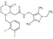 2-[1-(2,3-difluorobenzyl)-3-oxo-2-piperazinyl]-N-[(1-ethyl-3,5-dimethyl-1H-pyrazol-4-yl)methyl]acetamide