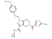 N-cyclopropyl-1-[2-(4-methoxyphenyl)ethyl]-5-[(2-methyl-1,3-thiazol-4-yl)carbonyl]-4,5,6,7-tetrahydro-1H-pyrazolo[4,3-c]pyridine-3-carboxamide