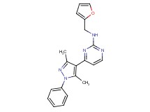 4-(3,5-dimethyl-1-phenyl-1H-pyrazol-4-yl)-N-(2-furylmethyl)pyrimidin-2-amine