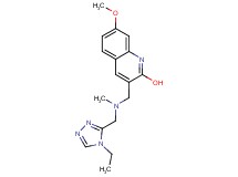 3-{[[(4-ethyl-4H-1,2,4-triazol-3-yl)methyl](methyl)amino]methyl}-7-methoxy-2-quinolinol