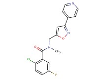 2-chloro-5-fluoro-N-methyl-N-{[3-(4-pyridinyl)-5-isoxazolyl]methyl}benzamide